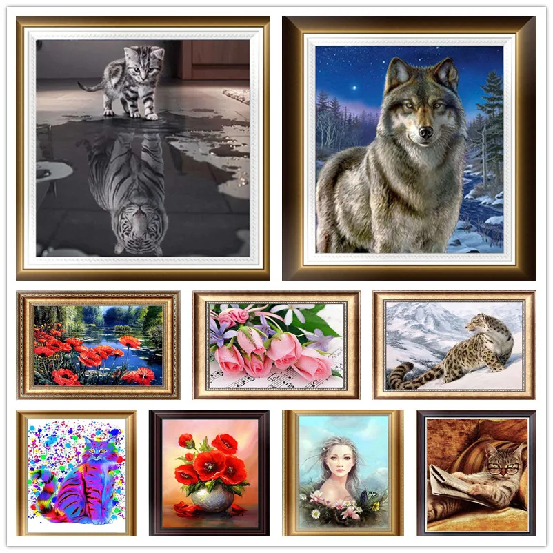 5d diy Diamond Cross Stitch Kit Diamond Embroidery Home Decor Flower Animal Landscape Mosaic Pattern Picture
5d diy Diamond Cross Stitch Kit Diamond Embroidery Home Decor Flower Animal Landscape Mosaic Pattern Picture