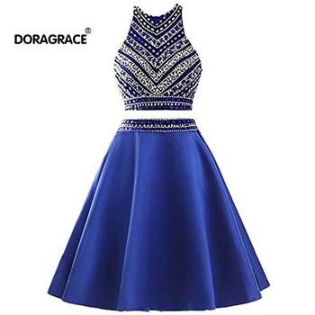 Doragrace vestidos de festa Crystal Beaded Two-Piece Short Cocktail Party Dresses Women's Special Occasion Dress
Doragrace vestidos de festa Crystal Beaded Two-Piece Short Cocktail Party Dresses Women's Special Occasion Dress