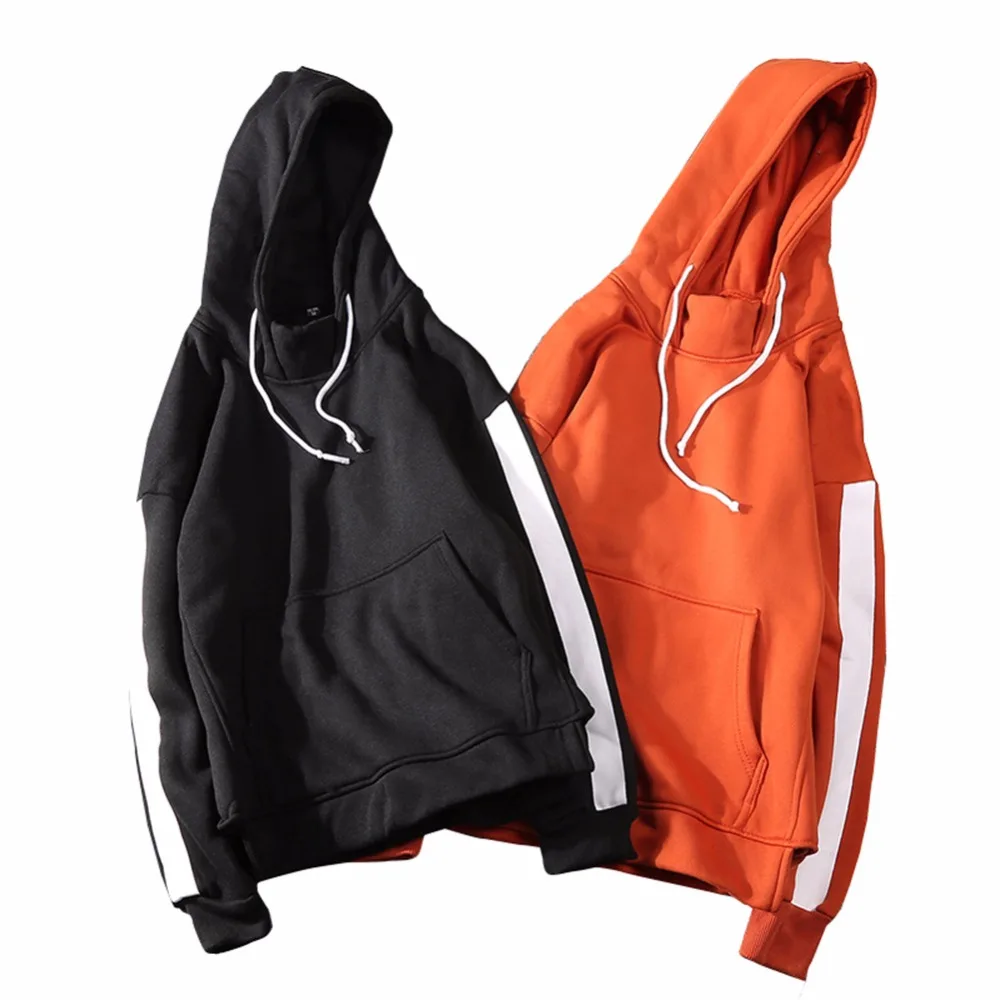 plain orange hoodie mens