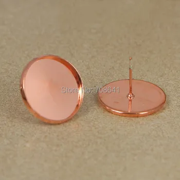 Blank Stud Earrings Settings with Round Bezel Resin Cabochon Bases pin Earrings post DIY Jewelry Findings Making Rose Golden
Blank Stud Earrings Settings with Round Bezel Resin Cabochon Bases pin Earrings post DIY Jewelry Findings Making Rose Golden