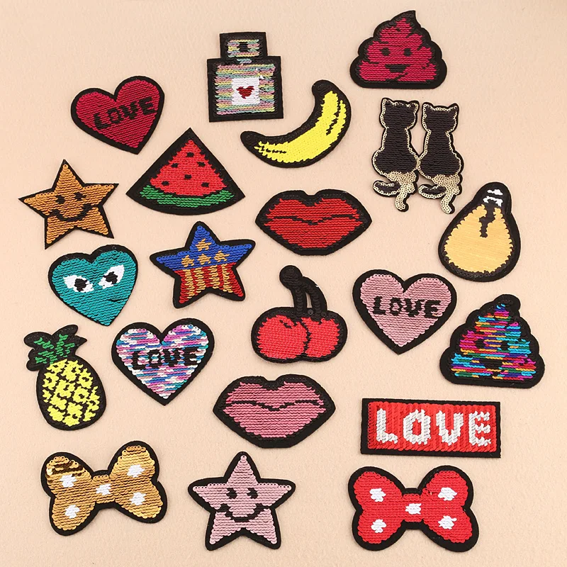 Rainbow smiling face Reversible Sequined Patches for clothes DIY Coat Sweater Embroidered Paillette emoji Patch Applique
Rainbow smiling face Reversible Sequined Patches for clothes DIY Coat Sweater Embroidered Paillette emoji Patch Applique