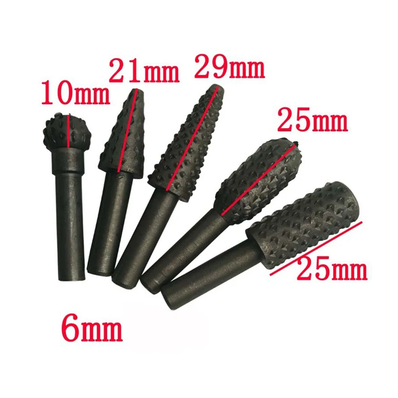 5Pcs 6mm Shank Steel Woodworking Rasps Chisel Shaped rotating embossed Grinding Head Power Cutter Milling Engraving Rotary Tool
5Pcs 6mm Shank Steel Woodworking Rasps Chisel Shaped rotating embossed Grinding Head Power Cutter Milling Engraving Rotary Tool
