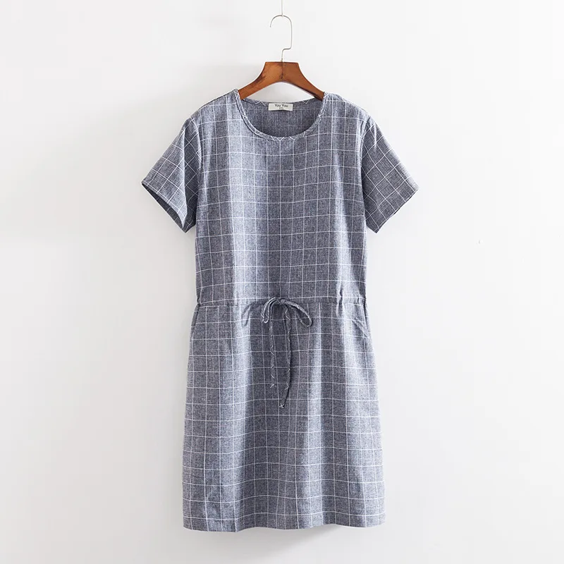 2019 Plus Size Women Dresses Summer Clothing Fashion Casual Loose Short Sleeve Plaid Dress E2-660
2019 Plus Size Women Dresses Summer Clothing Fashion Casual Loose Short Sleeve Plaid Dress E2-660