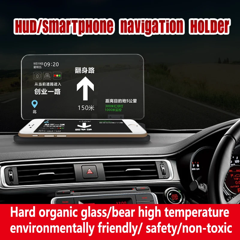 Universal HUD Head Car Phone Holder for GPS Navigation Image Reflector Bracket Dashboard Smartphone Holders Screen Display Stand
Universal HUD Head Car Phone Holder for GPS Navigation Image Reflector Bracket Dashboard Smartphone Holders Screen Display Stand