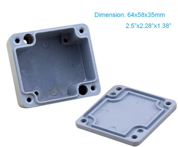 Small IP67 Waterproof and Dustproof Aluminum Box /Junction Box/ Control Enclosure 64*58*38mm FA1
Small IP67 Waterproof and Dustproof Aluminum Box /Junction Box/ Control Enclosure 64*58*38mm FA1