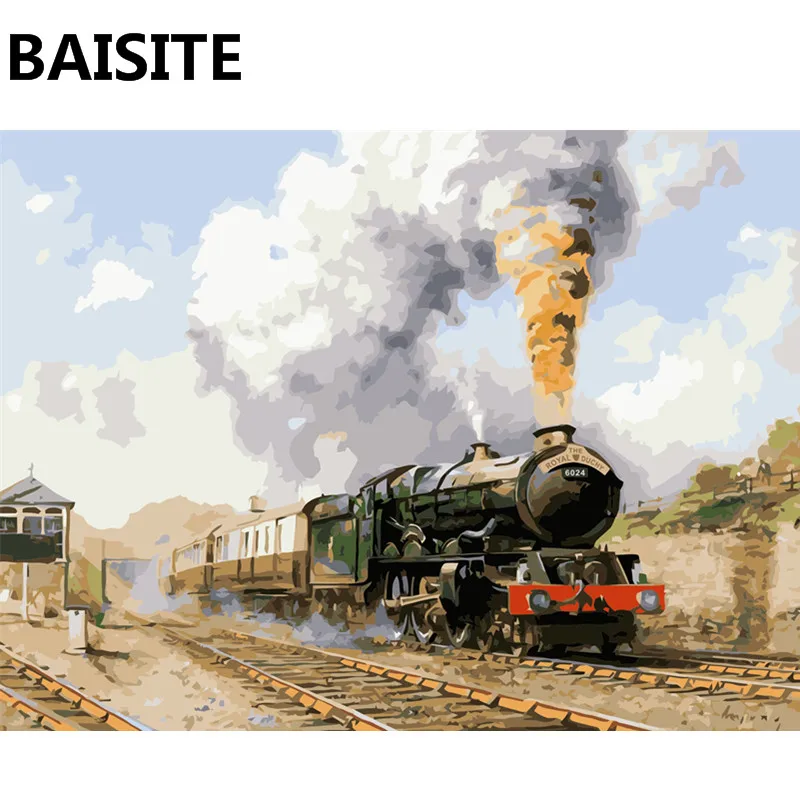 BAISITE Framed Landscape DIY Oil Painting By Numbers Picture Of Train Painting&Calligraphy Home Decor Wall Art E318 40x50cm
BAISITE Framed Landscape DIY Oil Painting By Numbers Picture Of Train Painting&Calligraphy Home Decor Wall Art E318 40x50cm