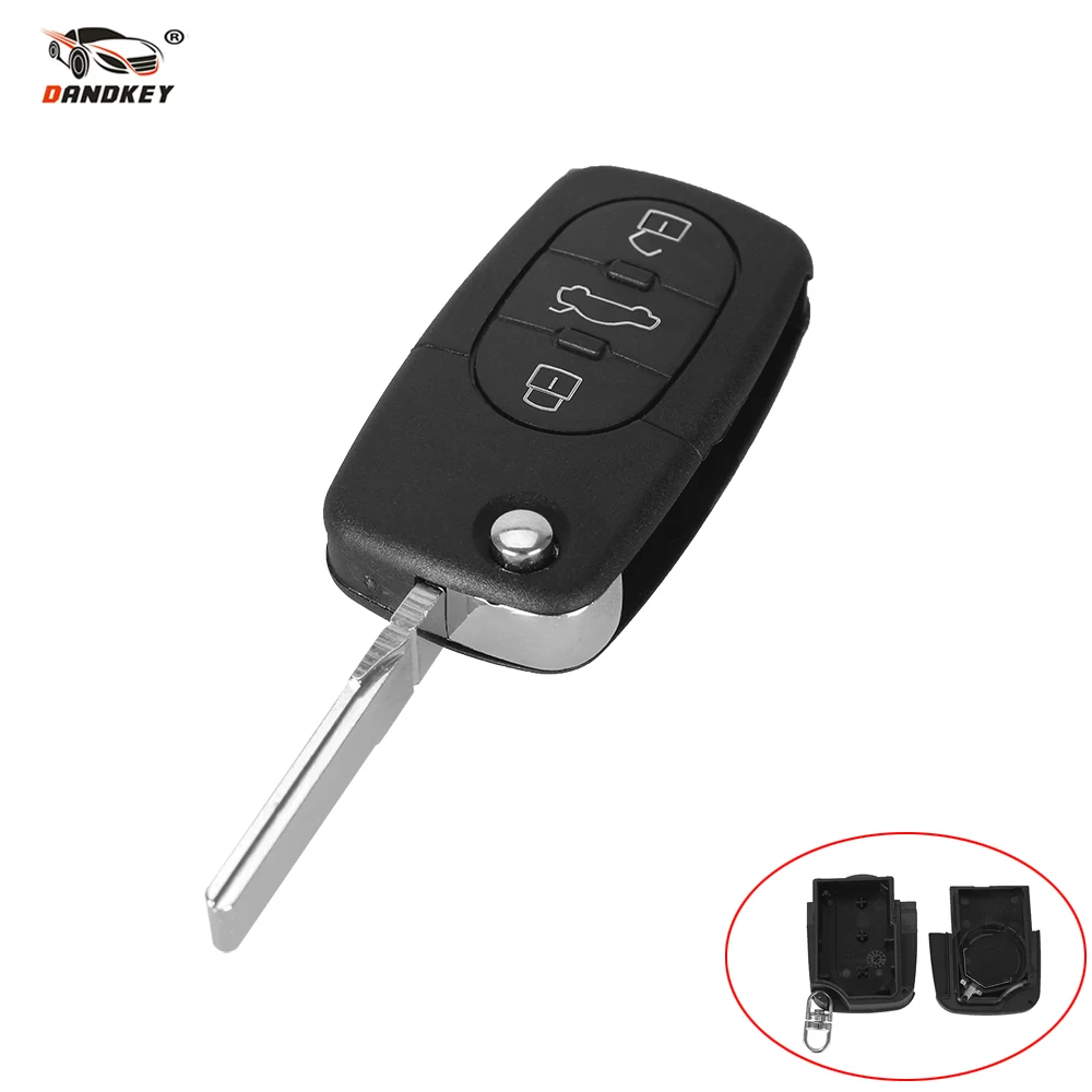 DANDKEY For Audi A2 A3 A4 A6 A8 TT CR2032 Fob Blank Case With HU66 Blade 3 Buttons Folding Flip Remote Key Shell
DANDKEY For Audi A2 A3 A4 A6 A8 TT CR2032 Fob Blank Case With HU66 Blade 3 Buttons Folding Flip Remote Key Shell