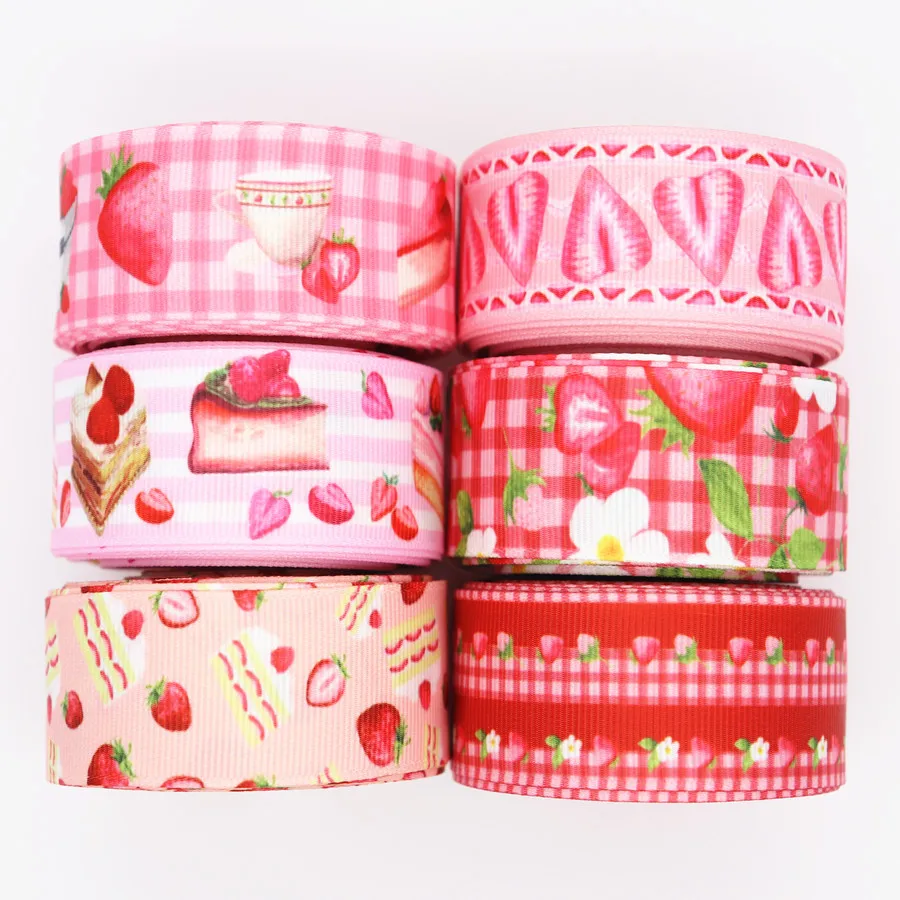 10 Yards Grosgrain Ribbon Strawberry/Cake Printed Ribbon 1" 25MM For Hair Bows DIY Crafts Handmade Accessories M19041001
10 Yards Grosgrain Ribbon Strawberry/Cake Printed Ribbon 1" 25MM For Hair Bows DIY Crafts Handmade Accessories M19041001