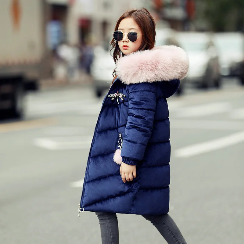 Hot 2018 girl Winter Cotton Warm Cotton-padded Jacket children Winter Jacke Park for A Girl kids Long large fur collar coat
Hot 2018 girl Winter Cotton Warm Cotton-padded Jacket children Winter Jacke Park for A Girl kids Long large fur collar coat