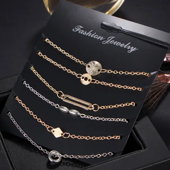 72 Pieces/Lot Bracelets Sets For Women Vintage Gold Silver Color Hollow Flowers Circle Geometric Bracelet Girls Anklets Jewelry
72 Pieces/Lot Bracelets Sets For Women Vintage Gold Silver Color Hollow Flowers Circle Geometric Bracelet Girls Anklets Jewelry