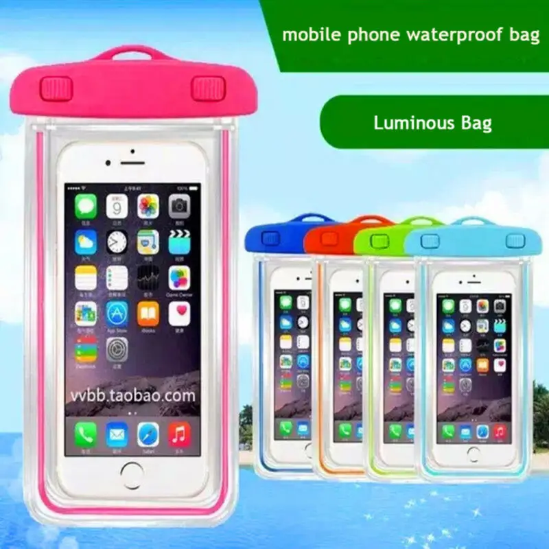 Hot sale Transparent Clear Luminous Waterproof Mobile Phone Bag Swim Pouch Bag Case Cover Anti-Water Pouch one piece
Hot sale Transparent Clear Luminous Waterproof Mobile Phone Bag Swim Pouch Bag Case Cover Anti-Water Pouch one piece