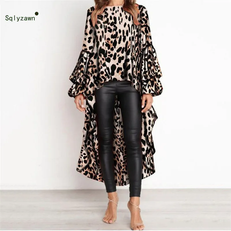 2019 Women Leopard Pattern Dresses O Neck Lantern Long Sleeve Irregular Shirt Long Dress Pleated Printed Vestidos Plus Size
2019 Women Leopard Pattern Dresses O Neck Lantern Long Sleeve Irregular Shirt Long Dress Pleated Printed Vestidos Plus Size