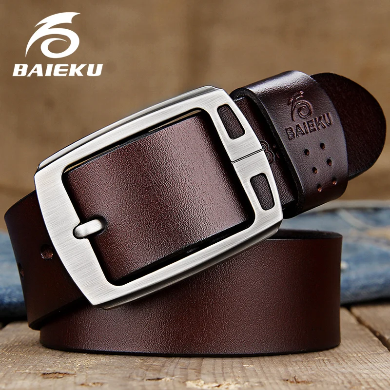BAIEKU genuine leather belts Men's pin buckle belt High quality fashion vintage male strap for jaens Length of 105cm-140cm
BAIEKU genuine leather belts Men's pin buckle belt High quality fashion vintage male strap for jaens Length of 105cm-140cm
