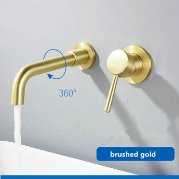 21cm Solid Brass Wall Mounted Basin Faucet Bathroom Mixer Tap Hot and Cold Faucet 360 degree rotation Spout
21cm Solid Brass Wall Mounted Basin Faucet Bathroom Mixer Tap Hot and Cold Faucet 360 degree rotation Spout