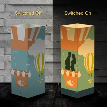 Sweet lovers kiss design Hot air balloon Shadow LED night lights Valentine's day office store club room creative decor
Sweet lovers kiss design Hot air balloon Shadow LED night lights Valentine's day office store club room creative decor