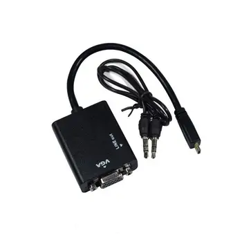 200pcs/lot micro HDMI to VGA with Audio Cable For HD HDTV PC Laptop Notebook Monitor
200pcs/lot micro HDMI to VGA with Audio Cable For HD HDTV PC Laptop Notebook Monitor