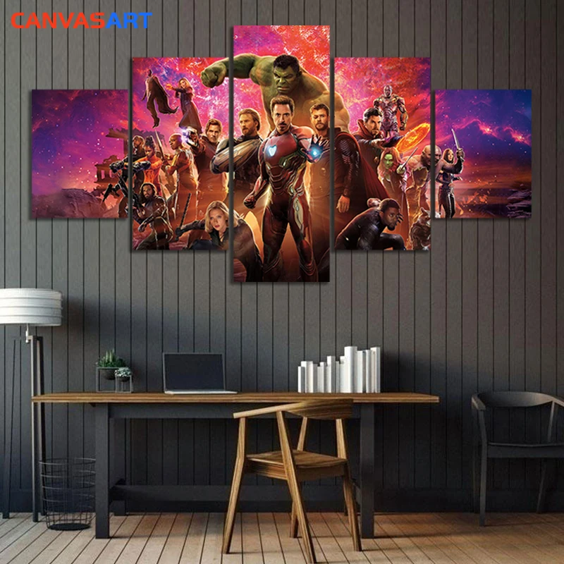 Canvas Art 5 Piece Pictures Movie Avengers: Infinity War for Living Room Wall Decoration Painting By Numbers
Canvas Art 5 Piece Pictures Movie Avengers: Infinity War for Living Room Wall Decoration Painting By Numbers