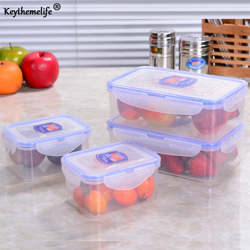 Image 1PCS Kitchen Food Storage Box Preservation Box Plastic PP Food Container Microwave Refrigerator Organizer 9 Size B3