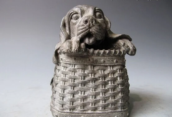 song voge gem S0128 Chinese Royal palace Pure Copper Bronze Carved lovely ound basketry Dog Statue
song voge gem S0128 Chinese Royal palace Pure Copper Bronze Carved lovely ound basketry Dog Statue