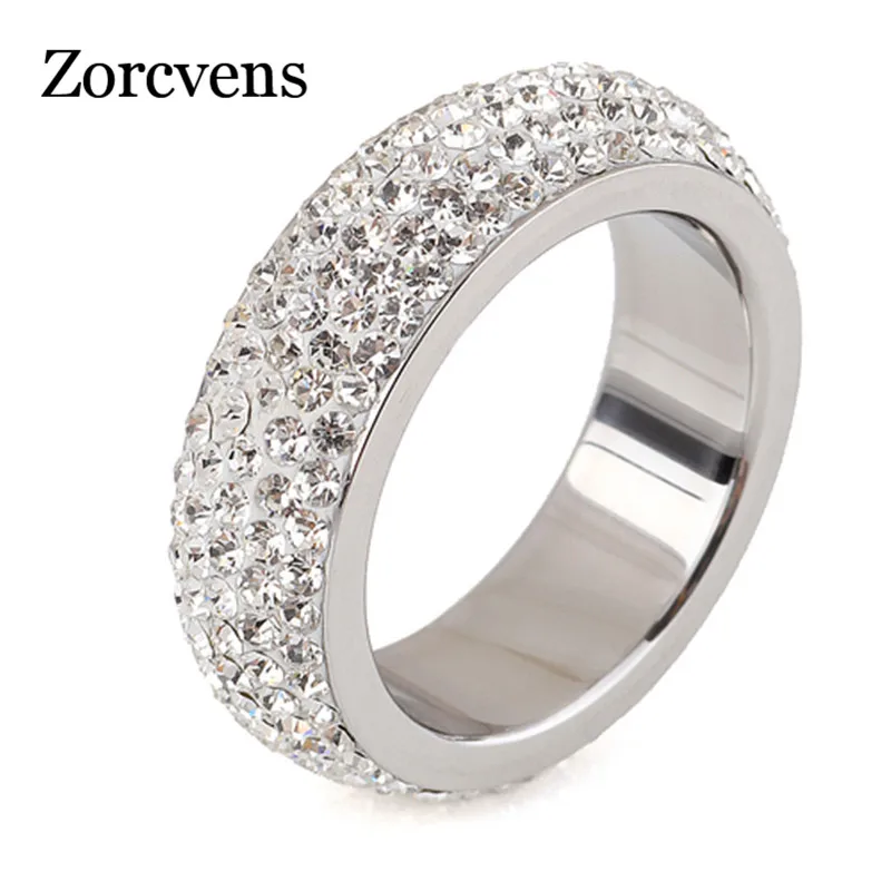 ZORCVENS Crystal Stainless Steel Ring Women for Elegant Full Finger Love Wedding Rings Jewelry
ZORCVENS Crystal Stainless Steel Ring Women for Elegant Full Finger Love Wedding Rings Jewelry