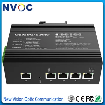 10/100/1000M 5RJ45 Unmanaged Industrial Converter,5-port Unmanaged Industrial Ethernet Switch,5 10/100/1000Base-T(X) Ethernet
10/100/1000M 5RJ45 Unmanaged Industrial Converter,5-port Unmanaged Industrial Ethernet Switch,5 10/100/1000Base-T(X) Ethernet