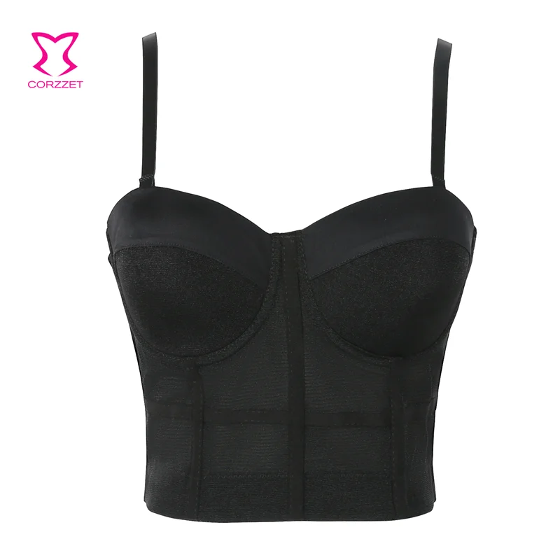 Corzzet Sexy Black Cotton&Mesh Strap Racer Bustiers Clubwear Party Crop Bra Corset Top for Women Dance Bras
Corzzet Sexy Black Cotton&Mesh Strap Racer Bustiers Clubwear Party Crop Bra Corset Top for Women Dance Bras
