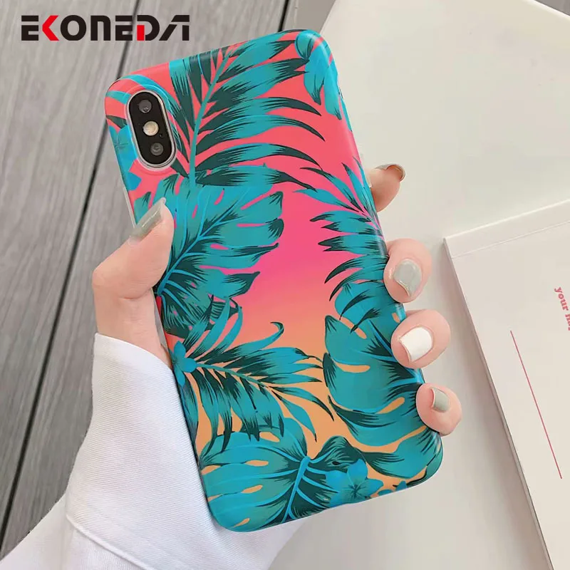EKONEDA Soft IMD Case For iPhone X Case Leaves Print Case For iPhone 7 Case Silicone Cover For iPhone 6S 7 8 Plus XS Max XR
EKONEDA Soft IMD Case For iPhone X Case Leaves Print Case For iPhone 7 Case Silicone Cover For iPhone 6S 7 8 Plus XS Max XR