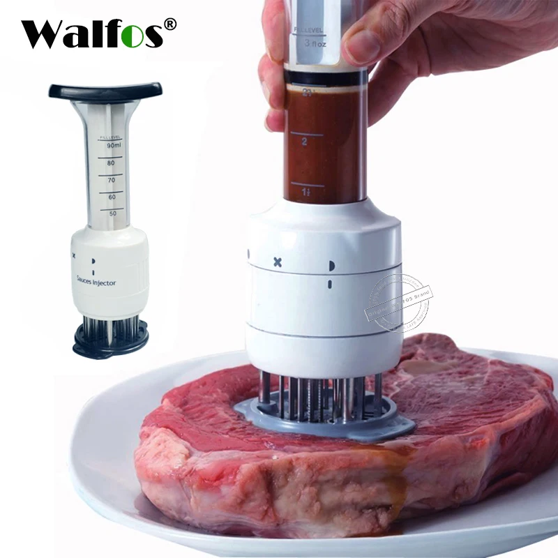 WALFOS Food Grade Stainless Steel Meat Tenderizer Needle and Meat Injector Marinade Flavor Syringe Kitchen Tools
WALFOS Food Grade Stainless Steel Meat Tenderizer Needle and Meat Injector Marinade Flavor Syringe Kitchen Tools
