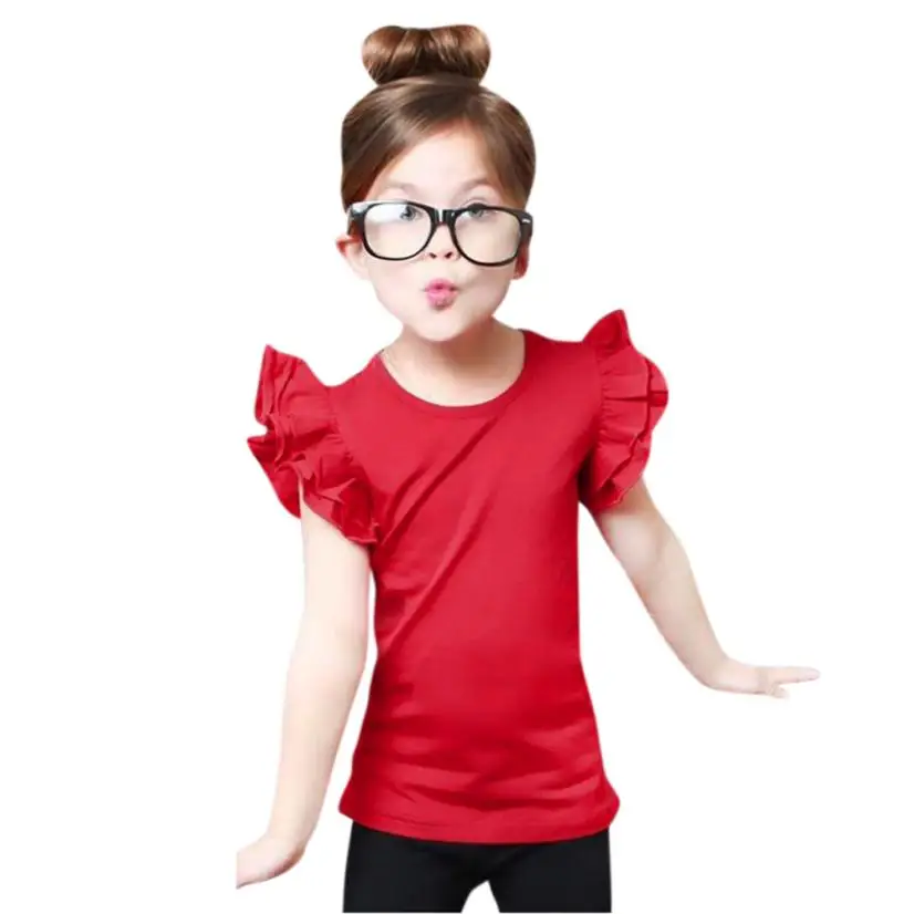 LONSANT Ruffles Sleeveless Summer T-Shirts Baby Girls Fashion Candy Color O-Neck Tops Children Solid shirt Outfits Clothes 2018
LONSANT Ruffles Sleeveless Summer T-Shirts Baby Girls Fashion Candy Color O-Neck Tops Children Solid shirt Outfits Clothes 2018