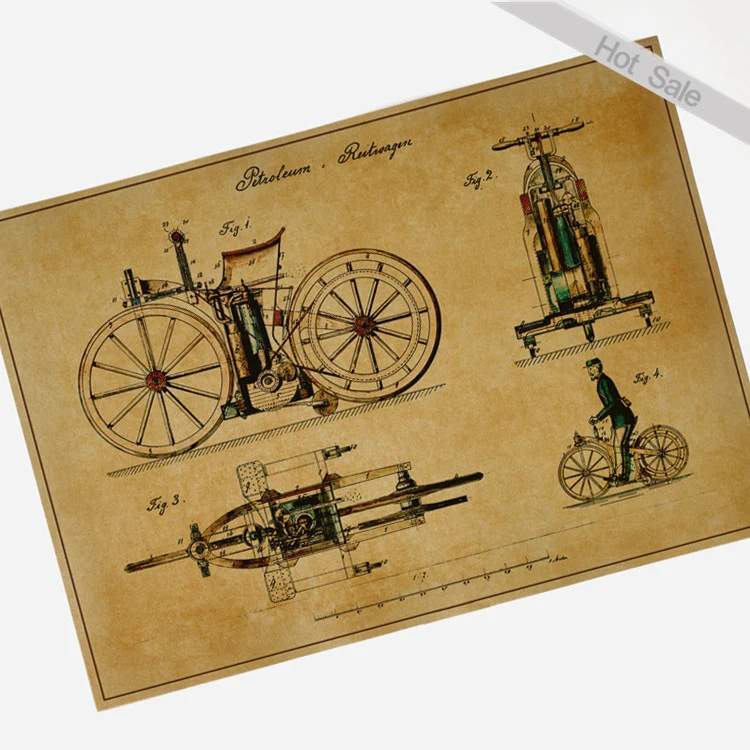 Ancient Old Motorcycle Chart Painting Vintage Kraft Poster retro bar cafe living room wall sticker decor 42x30cm ZO-119
Ancient Old Motorcycle Chart Painting Vintage Kraft Poster retro bar cafe living room wall sticker decor 42x30cm ZO-119