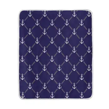 Nautical Anchor Navy Blue Blanket Soft Warm Cozy Bed Couch Lightweight Polyester Microfiber Blanket Throw
Nautical Anchor Navy Blue Blanket Soft Warm Cozy Bed Couch Lightweight Polyester Microfiber Blanket Throw