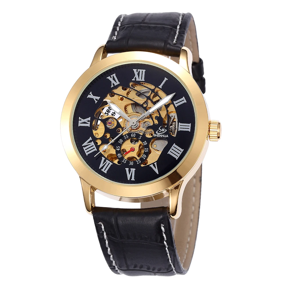 Mens Skeleton Wristwatch Vintage Golden Case Steampunk Casual Leather Strap Automatic Self Winding Male Clock Mechanical Watches
Mens Skeleton Wristwatch Vintage Golden Case Steampunk Casual Leather Strap Automatic Self Winding Male Clock Mechanical Watches