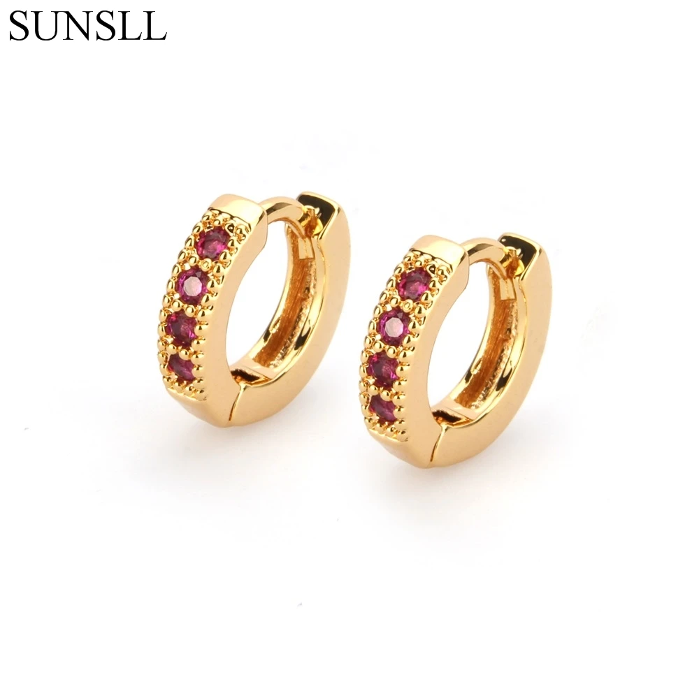 SUNSLL Golden Color Copper Pins Multicolor Cubic Zirconia Two Size Hoop Earrings Women's Fashion Party Jewelry Cobre CZ Brincos
SUNSLL Golden Color Copper Pins Multicolor Cubic Zirconia Two Size Hoop Earrings Women's Fashion Party Jewelry Cobre CZ Brincos