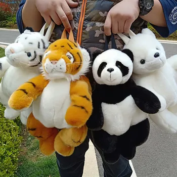 Cute Zoo Simulation Animal Tiger Bag Doll White Bear Backpacks Panda Plush Backpack
Cute Zoo Simulation Animal Tiger Bag Doll White Bear Backpacks Panda Plush Backpack