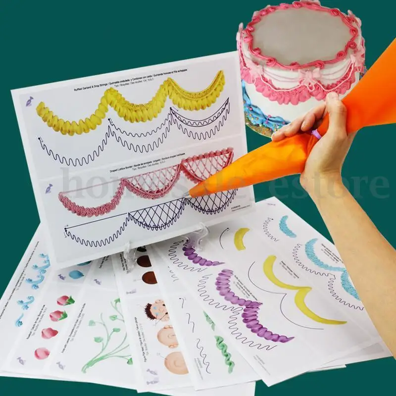 23pcs/set Cake Icing Piping DIY Practice Drawing Board Template Paper Decor Practice Template Paste Fondant Decorating
23pcs/set Cake Icing Piping DIY Practice Drawing Board Template Paper Decor Practice Template Paste Fondant Decorating