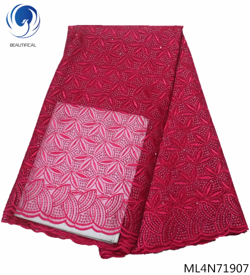 Beautifical african net lace fabric french lace fabrics 2019 high quality red fabrics dress for party dresses 5yards/lot ML4N719
Beautifical african net lace fabric french lace fabrics 2019 high quality red fabrics dress for party dresses 5yards/lot ML4N719