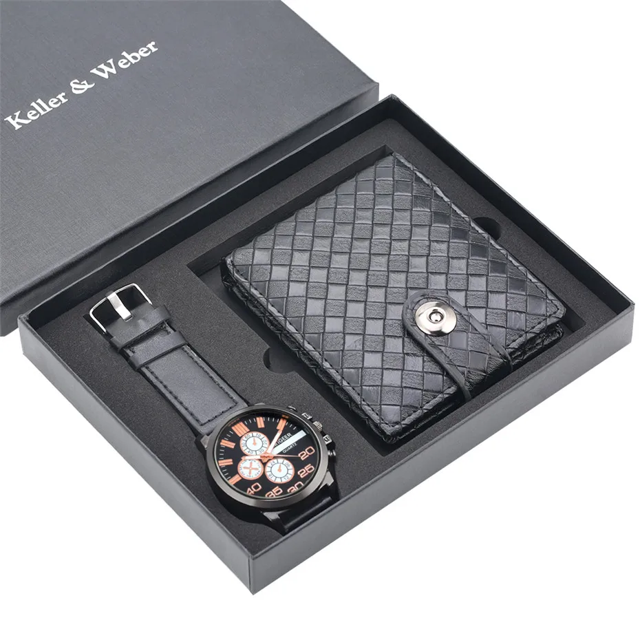Gift Set Men Watch Purse Quartz Movement Fashion Mens Watches Leather Wristwatch Luxury Wallet Present Gifts for Male reloj
Gift Set Men Watch Purse Quartz Movement Fashion Mens Watches Leather Wristwatch Luxury Wallet Present Gifts for Male reloj