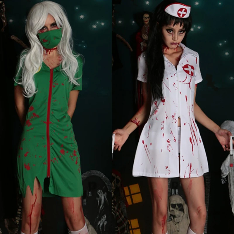 Cosplay New Zombie Green Nurse Suit With Mask Halloween Cospla Vampire Female Nurse Service Performance Suit White Plus Size!
Cosplay New Zombie Green Nurse Suit With Mask Halloween Cospla Vampire Female Nurse Service Performance Suit White Plus Size!