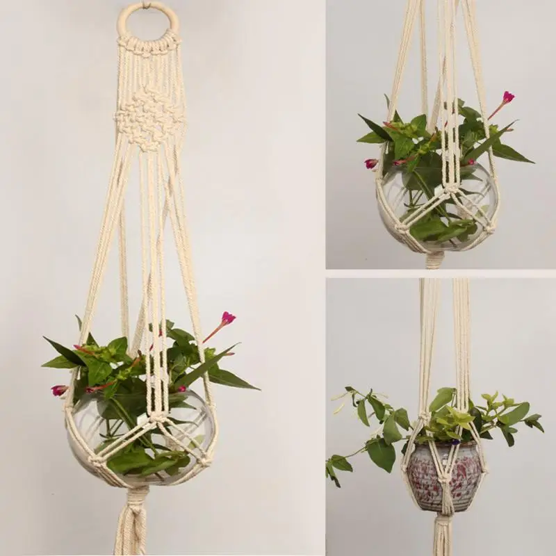 High quality Jute Rope Braided Pot Holder Macrame Plant Hanger Hanging Planter Basket
High quality Jute Rope Braided Pot Holder Macrame Plant Hanger Hanging Planter Basket