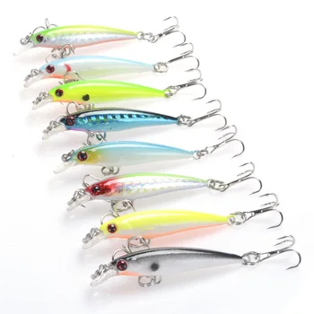 8 Pcs/Lot Small Minnow Lure 5cm 3g Floating Fishing Baits 3D Freshwater Lures Mini Fishing Wobblers With 10# Hooks
8 Pcs/Lot Small Minnow Lure 5cm 3g Floating Fishing Baits 3D Freshwater Lures Mini Fishing Wobblers With 10# Hooks