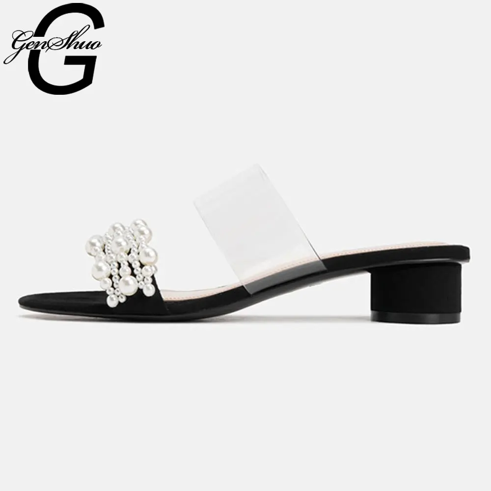 GENSHUO Brand Shoes Woman Fashion Elegant String Beading Dress Party Shoes Female Middle Heels Open Toe Women's Shoes Size 34-40
GENSHUO Brand Shoes Woman Fashion Elegant String Beading Dress Party Shoes Female Middle Heels Open Toe Women's Shoes Size 34-40