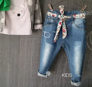 New Jeans Girls Flower-belt Denim Jeans Baby Girls Casual Trousers Kids Spring Autumn Jeans Child Long Pants
New Jeans Girls Flower-belt Denim Jeans Baby Girls Casual Trousers Kids Spring Autumn Jeans Child Long Pants