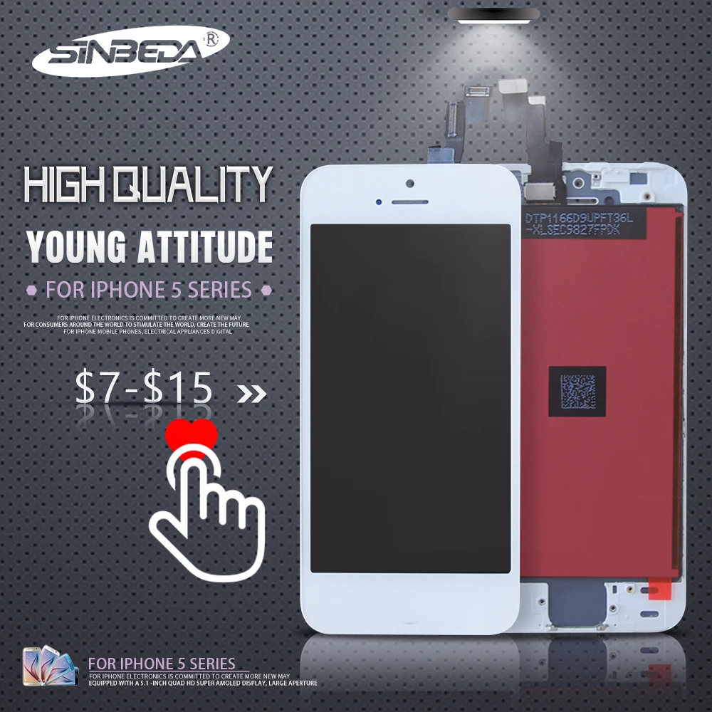 Sinbeda 3pcs/lot LCD For iPhone 5 5S LCD Touch Screen Pantalla Digitizer for iPhone 5C 5S 5 LCD Ecran Tela
Sinbeda 3pcs/lot LCD For iPhone 5 5S LCD Touch Screen Pantalla Digitizer for iPhone 5C 5S 5 LCD Ecran Tela