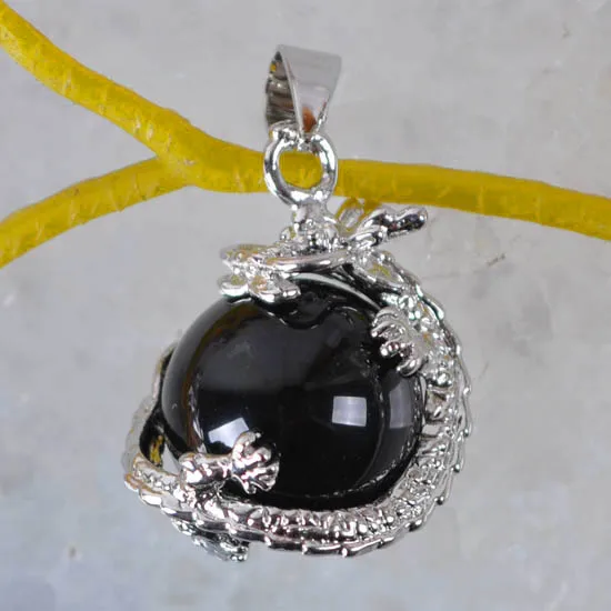 Free shipping 1Pcs Natural Stone Round Bead Black Onyx Dragon Pendant For Necklace K1901
Free shipping 1Pcs Natural Stone Round Bead Black Onyx Dragon Pendant For Necklace K1901
