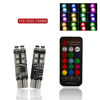 Car Interior Lighting 2xT10 Silicone 10SMD Remote Control RGB LED Car Reading Light Lamp Bulb 16colors LED Lamps For Cars
Car Interior Lighting 2xT10 Silicone 10SMD Remote Control RGB LED Car Reading Light Lamp Bulb 16colors LED Lamps For Cars