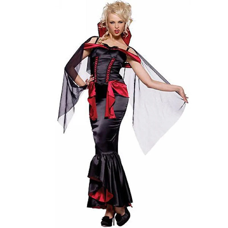 2016 Wholesale Ladies Sexy Vampire Queen Adult Costume Disfraces Adultos Gothic Vampire Mistress Halloween Costume For Women
2016 Wholesale Ladies Sexy Vampire Queen Adult Costume Disfraces Adultos Gothic Vampire Mistress Halloween Costume For Women