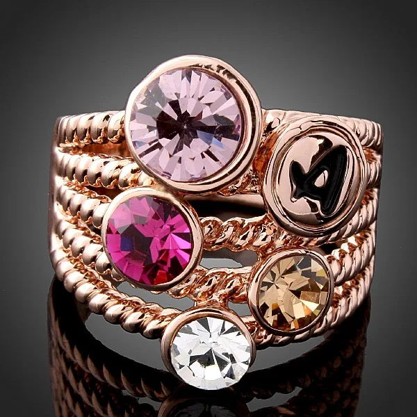 Top-Quality CZ Austrian Crystal Ring Rose Gold Color Ring Made with Genuine Colorful Austrian Crystals rings for women
Top-Quality CZ Austrian Crystal Ring Rose Gold Color Ring Made with Genuine Colorful Austrian Crystals rings for women