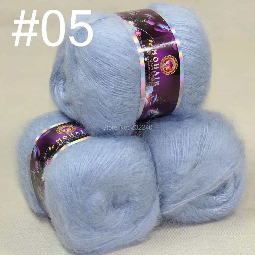 Lot of 3 balls MOHAIR 50% Angora goats Cashmere 50% silk hand Yarn Knitting sky blue #05
Lot of 3 balls MOHAIR 50% Angora goats Cashmere 50% silk hand Yarn Knitting sky blue #05