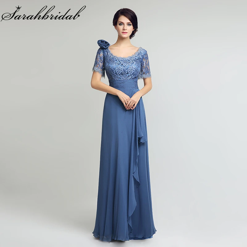 New Elegant Long Mother of the Bride Dresses A Line Short Sleeves Lace Top Floor Length Women Formal Evening Gowns LSX274
New Elegant Long Mother of the Bride Dresses A Line Short Sleeves Lace Top Floor Length Women Formal Evening Gowns LSX274