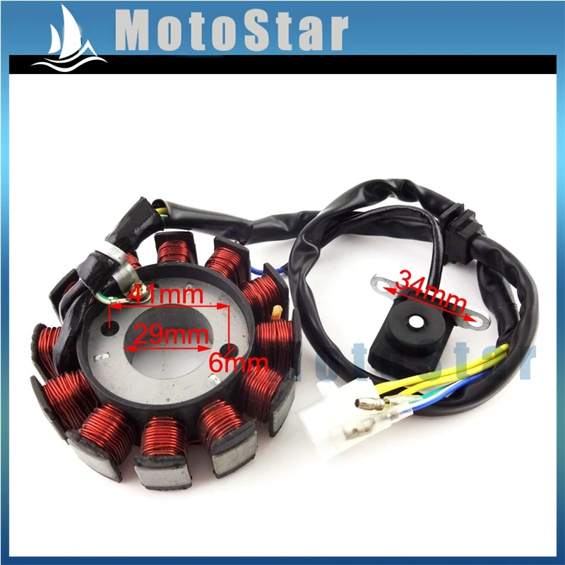 12 Coils Poles Ignition Stator Magneto Rotor For GY6 125cc 150cc Engine Chinese Moped Scooter ATV Quad Go Kart
12 Coils Poles Ignition Stator Magneto Rotor For GY6 125cc 150cc Engine Chinese Moped Scooter ATV Quad Go Kart